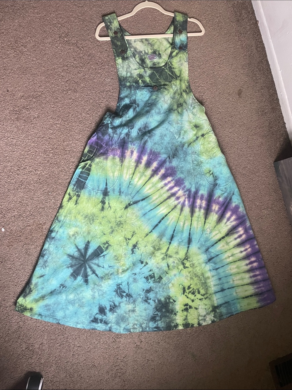 Gypsy Rose Green Tie-Dye dress- Gypsy Rose - Picture 8 of 8